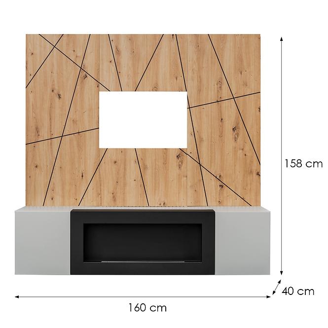 Obývacia stena Xari Pgas Xr G2-K Perla Gray/Artisan