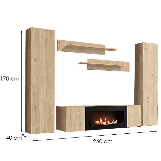 Obývacia stena Fly Hj Fy M1 Hickory Jackson/Biokrb,2