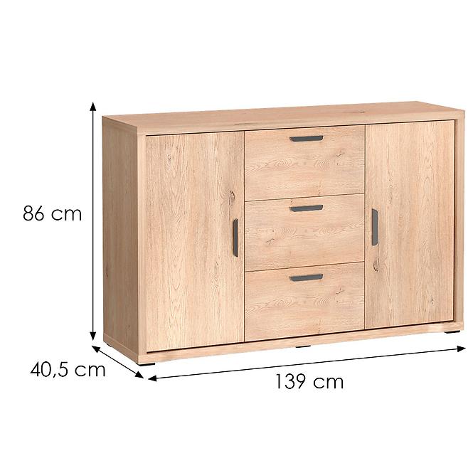 Komoda Grande G2 140 Dub Cremona