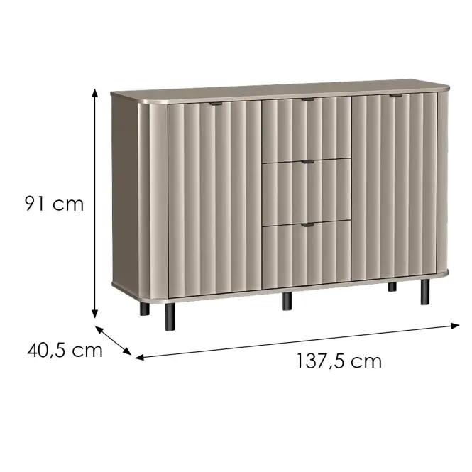 Komoda Novado 1nv 140 Clay Gray,2