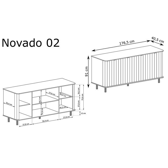 Komoda Novado 2nv 180 Clay Gray