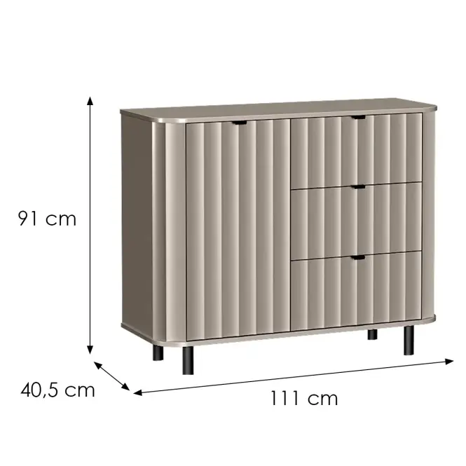 Komoda Novado 3nv 110 Clay Gray,2