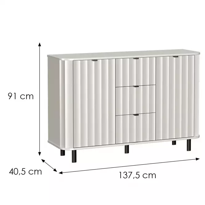 Komoda Novado 1nv 140 Biela klasika