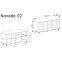 Komoda Novado 2nv 180 Biela klasika,3