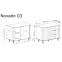 Komoda Novado 3nv 110 Biela klasika,3