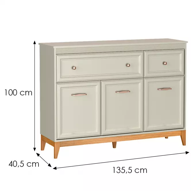 Komoda Windsor 1w 135 Kashmir/Prirodzený dub