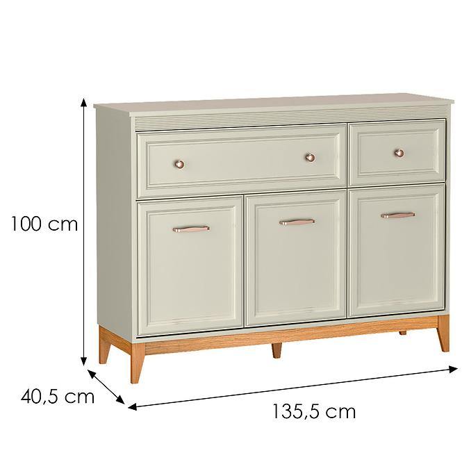Komoda Windsor 1w 135 Kashmir/Prirodzený dub