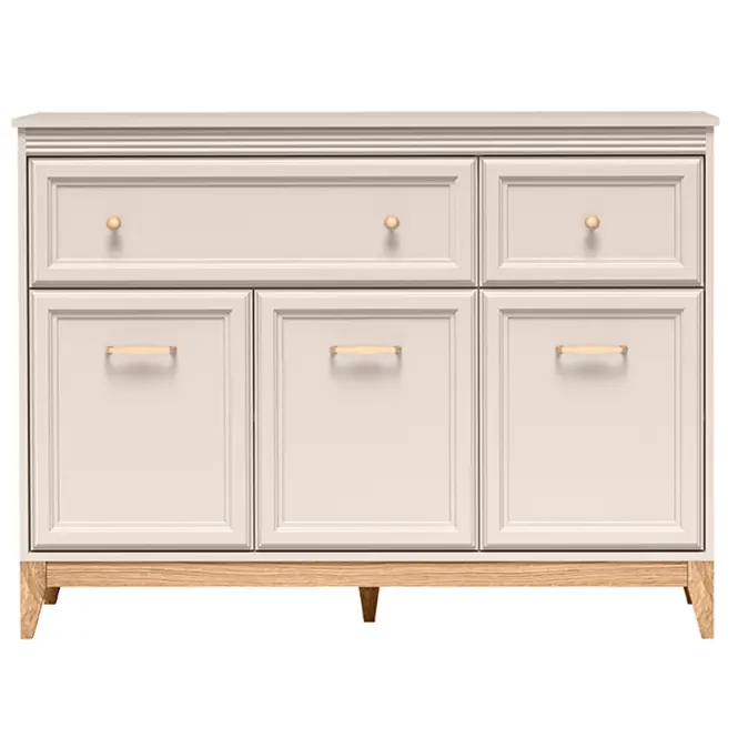 Komoda Windsor 1w 135 kašmír/dub prírodný