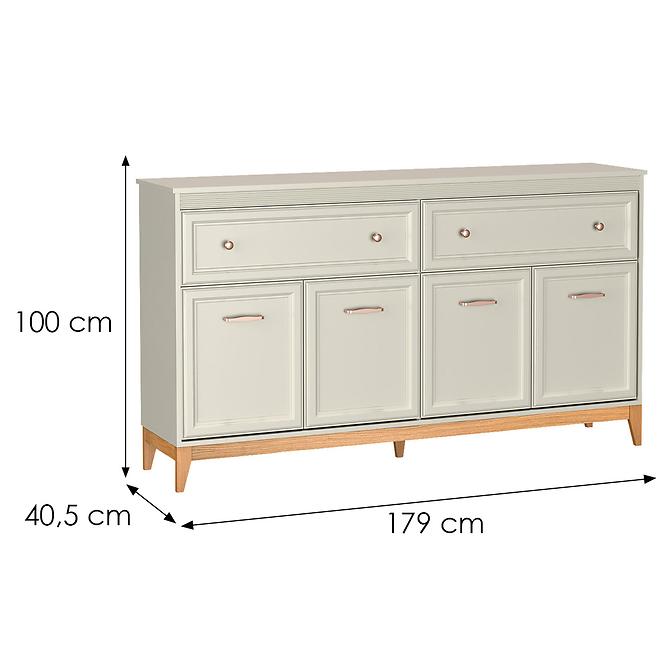 Komoda Windsor 2w 180 Kashmir/Prirodzený dub