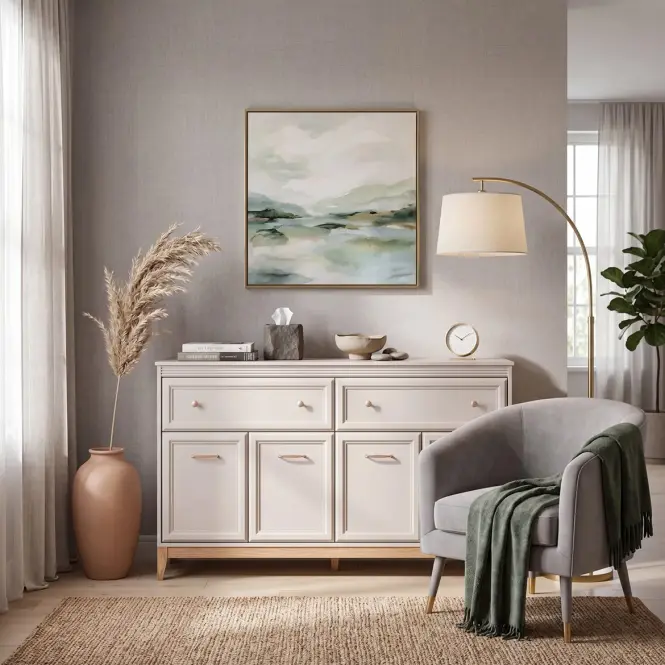 Komoda Windsor 2w 180 kašmír/dub prírodný,9