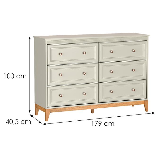 Komoda Windsor 3w 135 Kashmir/Prirodzený dub