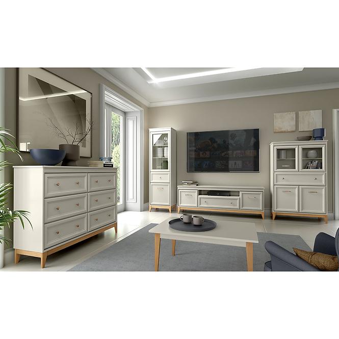Komoda Windsor 3w 135 Kashmir/Prirodzený dub