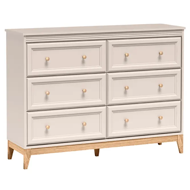 Komoda Windsor 3w 135 kašmír/dub prírodný