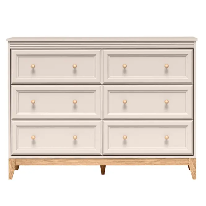 Komoda Windsor 3w 135 kašmír/dub prírodný,2