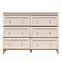 Komoda Windsor 3w 135 kašmír/dub prírodný,3