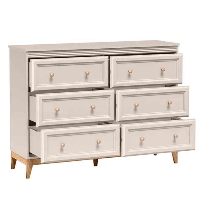 Komoda Windsor 3w 135 kašmír/dub prírodný,4