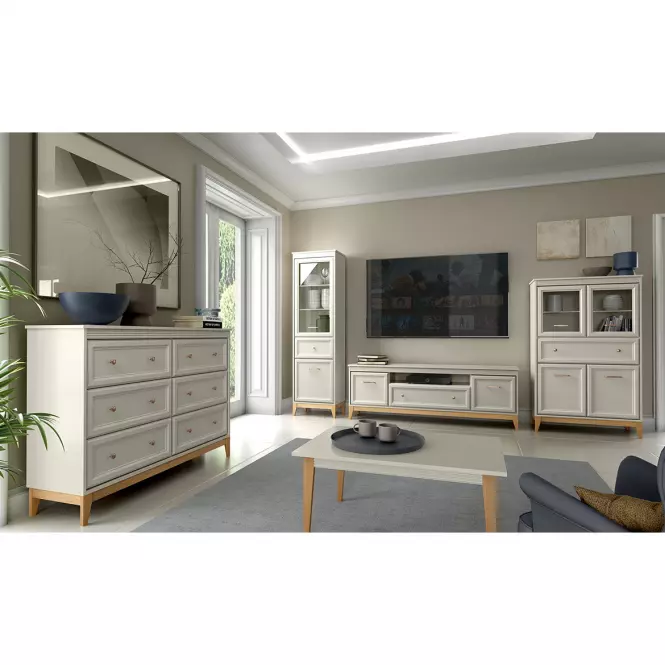 Komoda Windsor 4w 90 Kashmir/Prirodzený dub