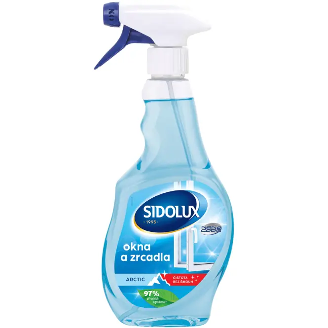 Sidolux Okná a zrkadlá Nano Code arktic 500 ml