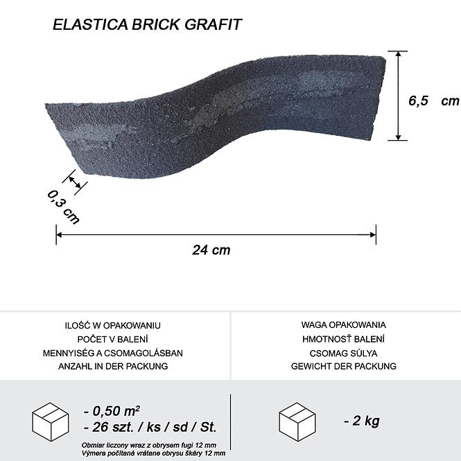 Flexibilná fasádna doska Brick Grafit