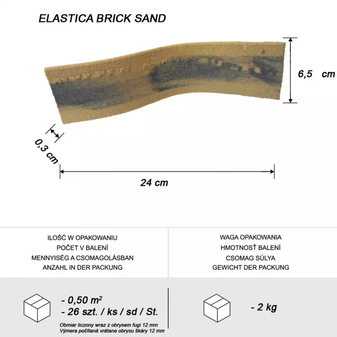Flexibilná fasádna doska Brick Sand,3