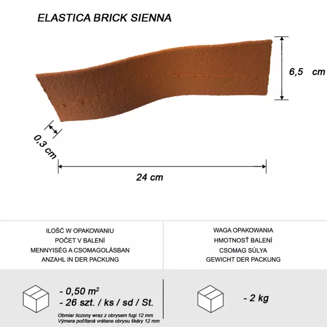Flexibilná fasádna doska Brick Siena