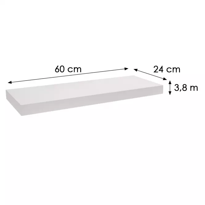 Závesná polička FS 60/24 biela 65080 595x235