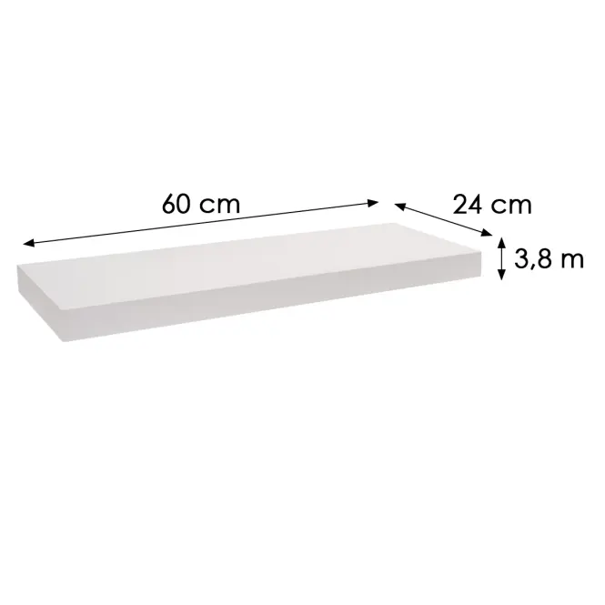 Závesná polička FS 60/24 biela 65080 595x235,2