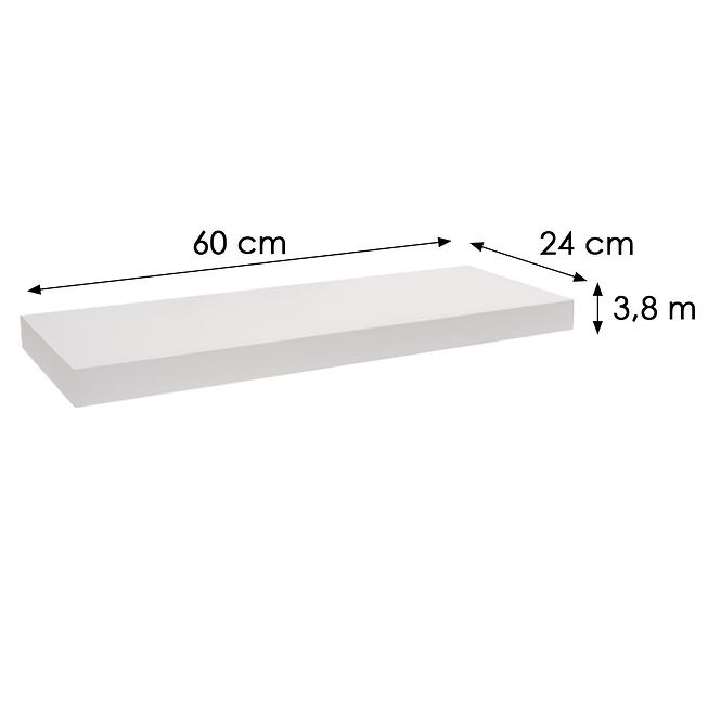 Závesná polička FS 60/24 biela 65080 595x235,2