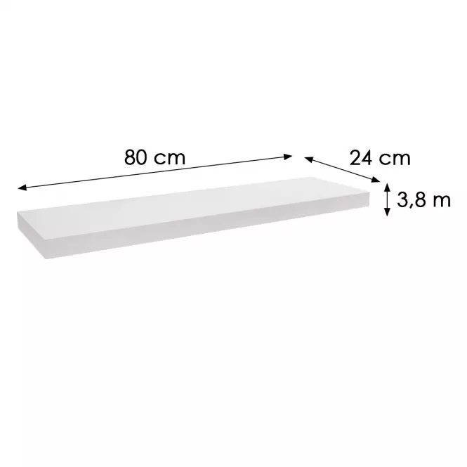 Závesná polička FS 80/24 biela 65110 795x235