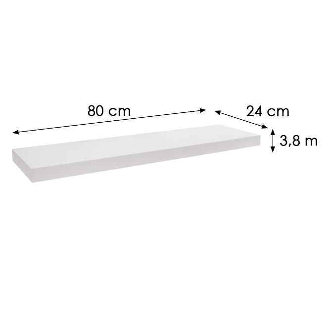 Závesná polička FS 80/24 biela 65110 795x235,2