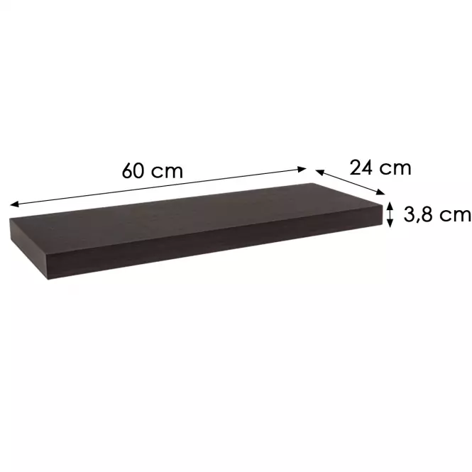 Závesná polička FS 60/24 wenge 65084 595x235