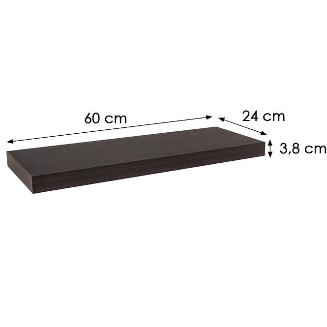 Závesná polička FS 60/24 wenge 65084 595x235