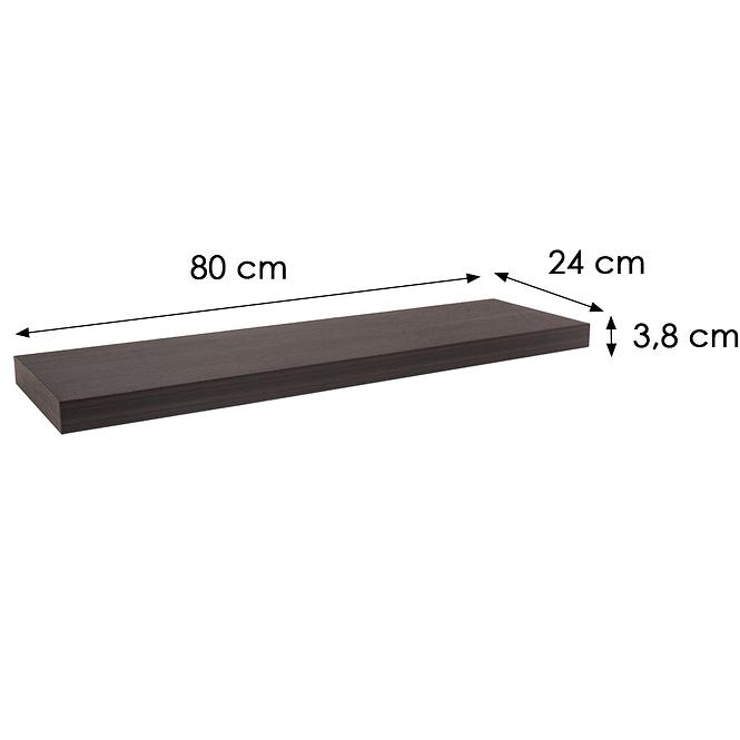 Závesná polička FS 80/24 wenge 65114 795x235