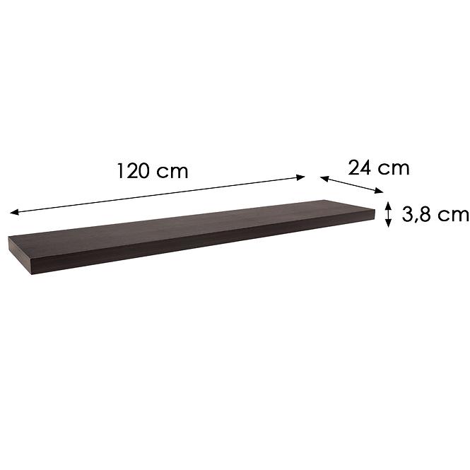 Závesná polička FS 118/24 wenge 65144 1180x235