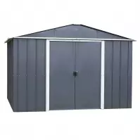 Kovový záhradný domček 65AEYZ 202x137 cm antracit