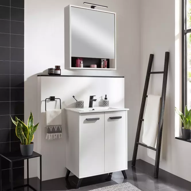 Kúpeľňová skrinka pod umývadlo 60 NOVA biela