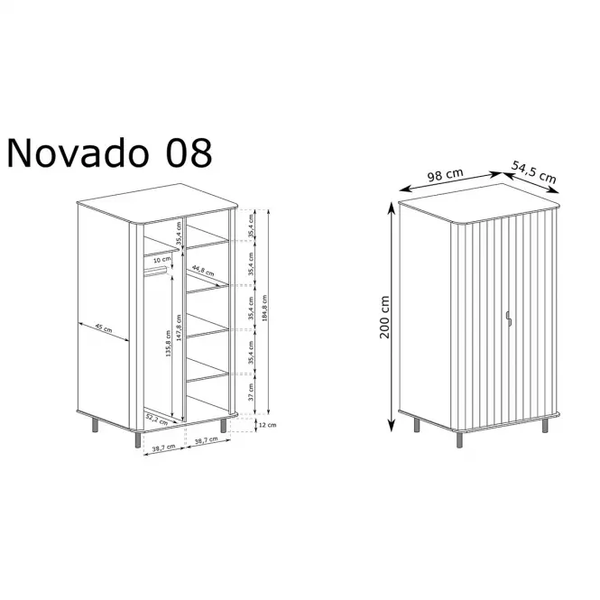 Skriňa Novado 8nv Clay Gray