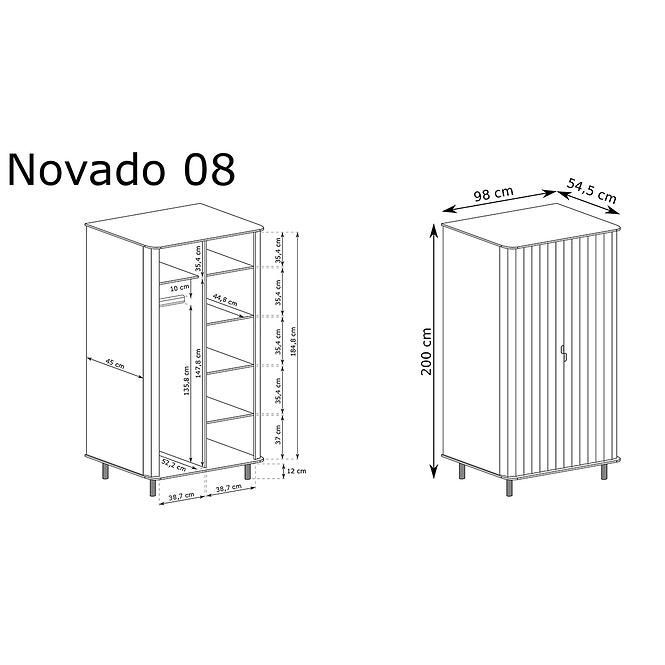 Skriňa Novado 8nv Clay Gray