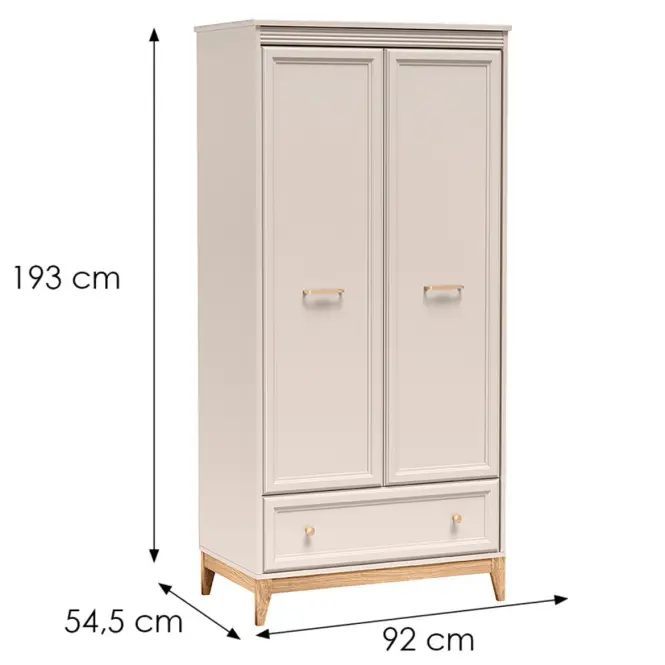 Skriňa Windsor 10w Kašmír/Dub Prírodné