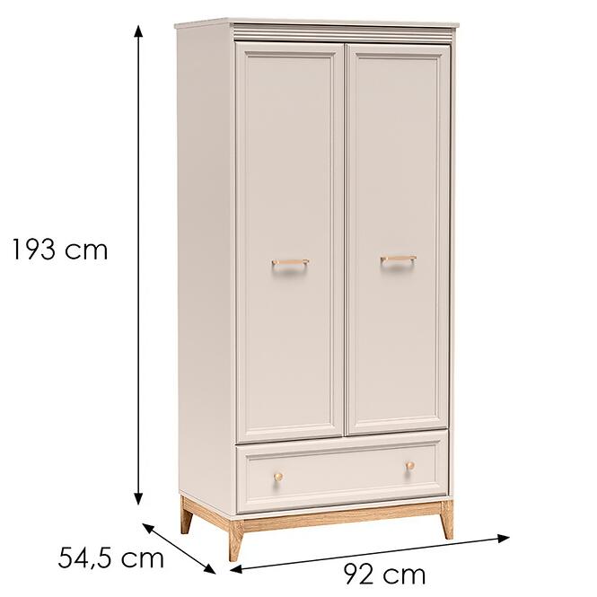 Skriňa Windsor 10w Kašmír/Dub Prírodné,2