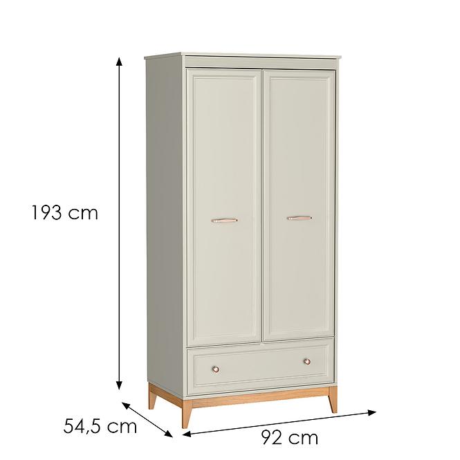 Skriňa Windsor 10w Kašmír/Dub Prírodné