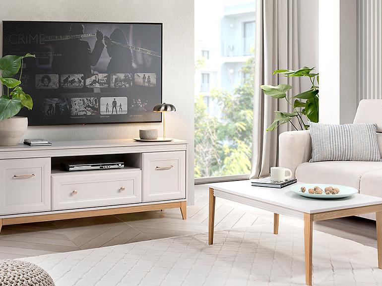 Vitrína Niska Windsor 5w Kašmír/Dub Prírodné