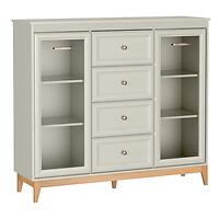 Vitrína nízka Windsor 7w Kašmír/Dub prírodný