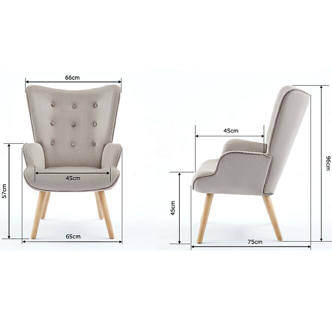 Kreslo Nicol béžové