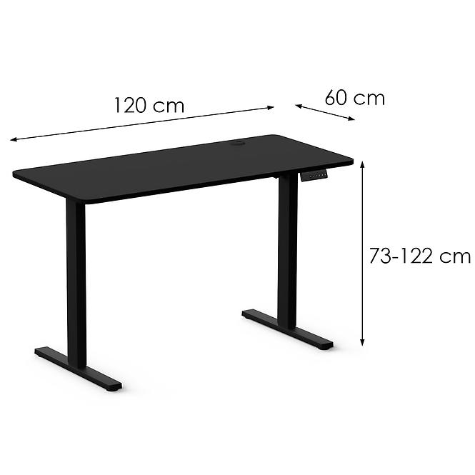 Písací stôl Control+ 120 Lv0860 Čierny,2