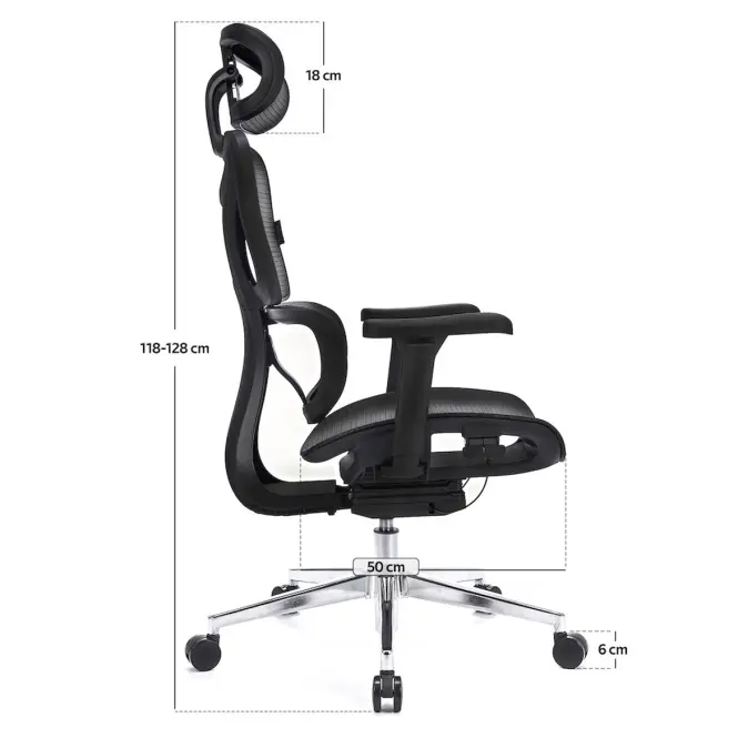 Kancelárske kreslo Control Pro Lv0656 Čierna,5