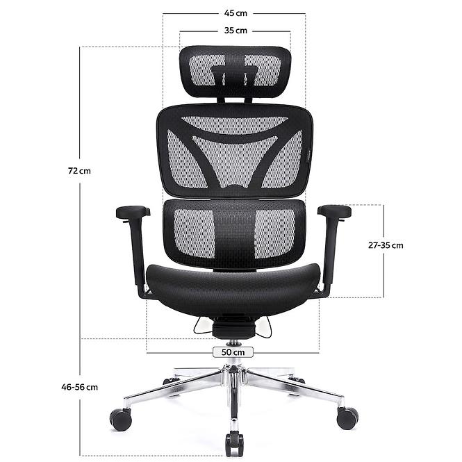 Kancelárske kreslo Control Pro Lv0656 Čierna