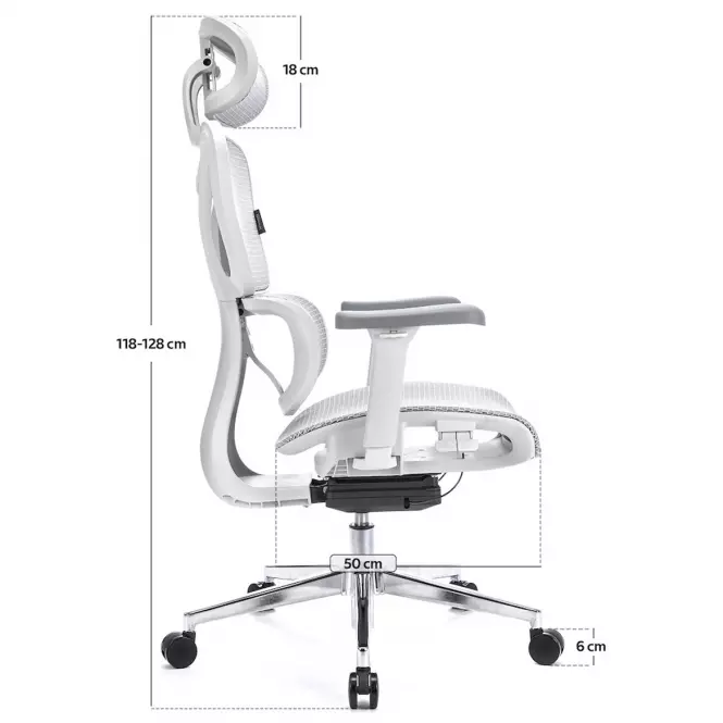 Kancelárske kreslo Control Pro Lv0657 Biela