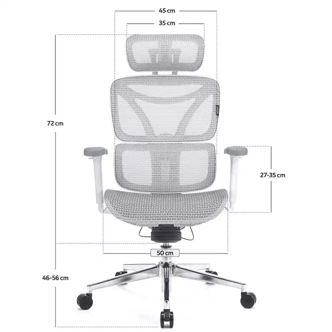Kancelárske kreslo Control Pro Lv0657 Biela