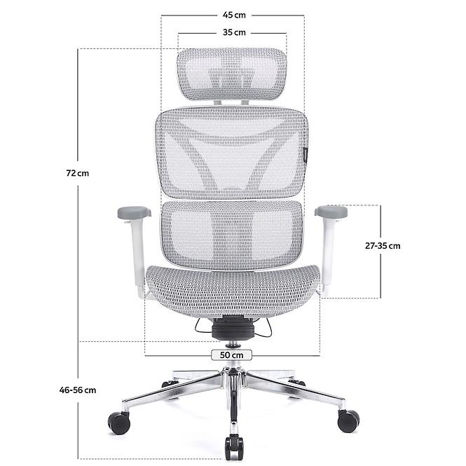 Kancelárske kreslo Control Pro Lv0657 Biela